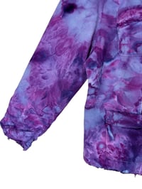 Image 4 of ♻️ UPCYCLED Ladies 14 Linen Blend Jacket in Purple Haze Ice Dye