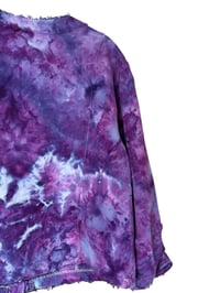 Image 5 of ♻️ UPCYCLED Ladies 14 Linen Blend Jacket in Purple Haze Ice Dye