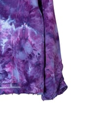 Image 6 of ♻️ UPCYCLED Ladies 14 Linen Blend Jacket in Purple Haze Ice Dye