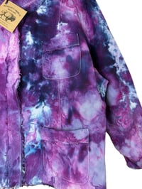 Image 7 of ♻️ UPCYCLED Ladies 14 Linen Blend Jacket in Purple Haze Ice Dye