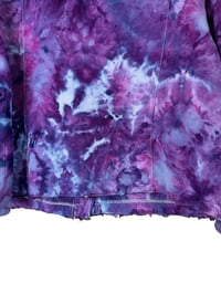 Image 12 of ♻️ UPCYCLED Ladies 14 Linen Blend Jacket in Purple Haze Ice Dye