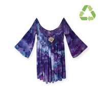 Image 1 of ♻️ UPCYCLED 2X Torrid Boho Tunic/ Mini Dress in Purple Haze Ice Dye