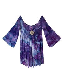 Image 2 of ♻️ UPCYCLED 2X Torrid Boho Tunic/ Mini Dress in Purple Haze Ice Dye