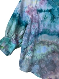 Image 6 of ♻️ UPCYCLED S Cotton Boho Peasant Top in Soft Cool Ice Dye