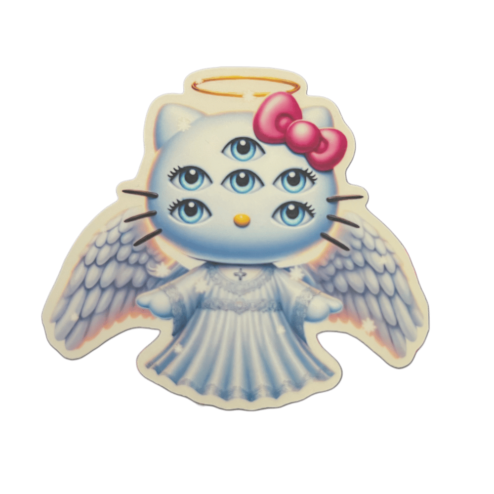 Image of biblically accurate angel hello kitty sticker