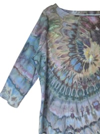 Image 3 of ♻️ UPCYCLED XL Boatneck Top in Soft Spiral Ice Dye