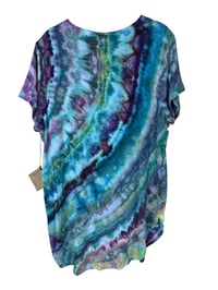 Image 3 of ♻️ UPCYCLED L Slub Knit Tunic Tee in Cool Agate Ice Dye