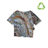 Image 1 of ♻️ UPCYCLED L Button Detail Knit Top in Earthy Agate Ice Dye