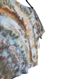Image 3 of ♻️ UPCYCLED L Button Detail Knit Top in Earthy Agate Ice Dye