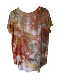 Image 3 of ♻️ UPCYCLED M Jersey Knit Top in Earthy Watercolor Ice Dye