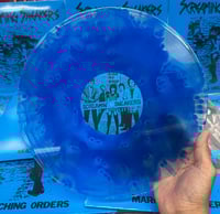 Image 3 of Screaming Sneakers -Marching Orders 12” Cloudy Effect Blue & Clear Vinyl.