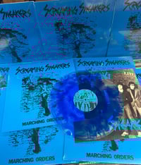Image 2 of Screaming Sneakers -Marching Orders 12” Cloudy Effect Blue & Clear Vinyl.