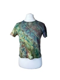 Image 4 of ♻️ UPCYCLED M PETITE Cotton Tee in Earthy Geode Ice Dye