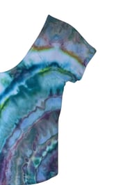 Image 5 of ♻️ UPCYCLED S Hollister Rib Knit Cinch Tee in Mermaid Agate Ice Dye 