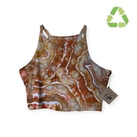Image 1 of ♻️ UPCYCLED XL Crop Tank in Sedona Geode Ice Dye
