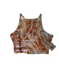 Image 2 of ♻️ UPCYCLED XL Crop Tank in Sedona Geode Ice Dye