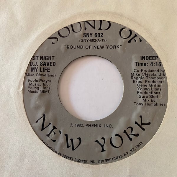 Image of Indeep "Last Night A D.J. Saved My Life" b/w "D.J. Delight"