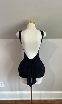Image 1 of Lucy bow mini dress (Black)