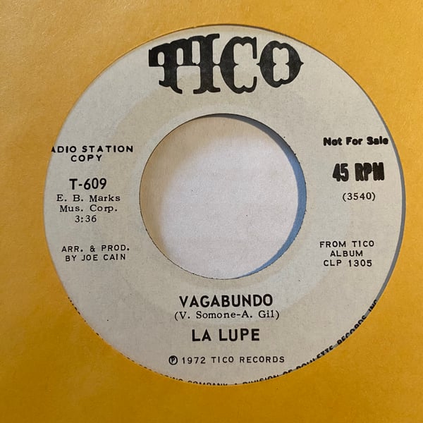 Image of La Lupe "Vagabundo" b/w "Free Again"
