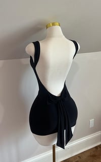 Image 2 of Lucy bow mini dress (Black)