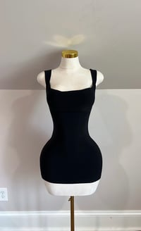 Image 3 of Lucy bow mini dress (Black)