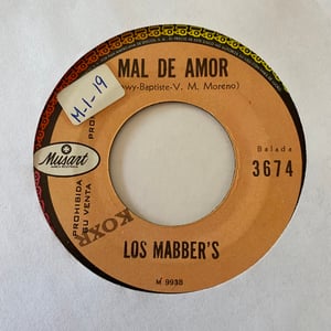 Image of Los Mabber's "No Puedo Ambientarme (I Get Around)" b/w "Mal De Amor"