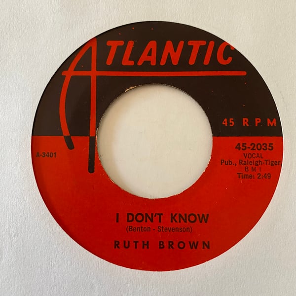 Image of Ruth Brown "I Don't Know" b/w "Papa Daddy"
