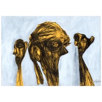 Image 1 of Unobserved - Charcoal and Acrylic Paint on Paper 