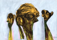 Image 2 of Unobserved - Charcoal and Acrylic Paint on Paper 