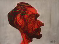 Image 2 of Ponder - Charcoal and Acrylic Paint on Paper 