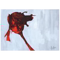 Image 1 of Kite - Charcoal and Arcylic Paint on Paper 