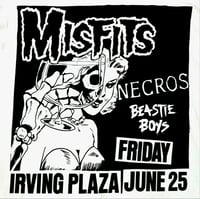 Image 1 of Misfits Necros Beastie Boys Irving Plaza June 25th 1982 Poster Shirt (Reprint)