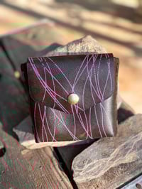 Image 4 of Original Tom Fugle Purple Striped Leather Stash Pouch