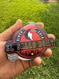 El Gallo Built Sticker New Logo