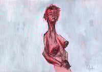 Image 2 of Pose - Charcaol and Acrylic Paint on Paper 