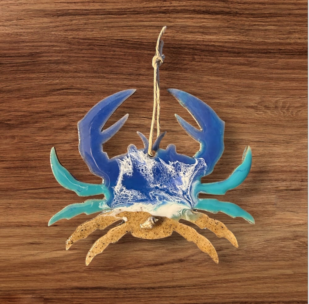 Image of Resin Ocean Themed Ornament - Crab