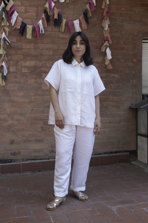 Image of CAMICIA NIMBUS LINO BIANCO