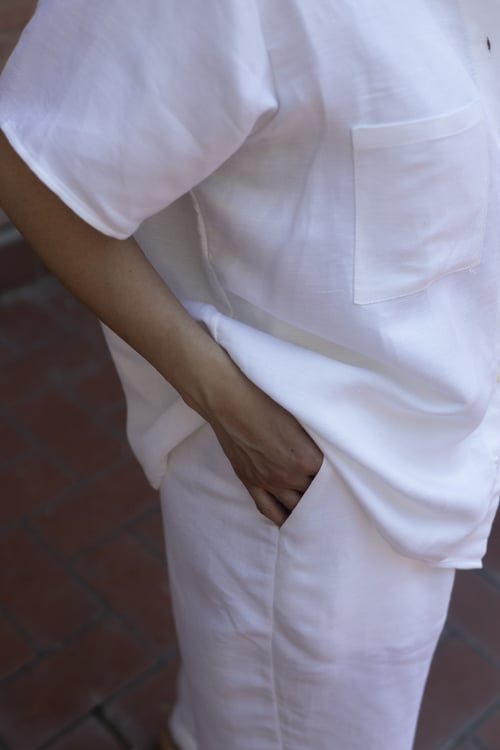 Image of PANTA NIMBUS LINO BIANCO