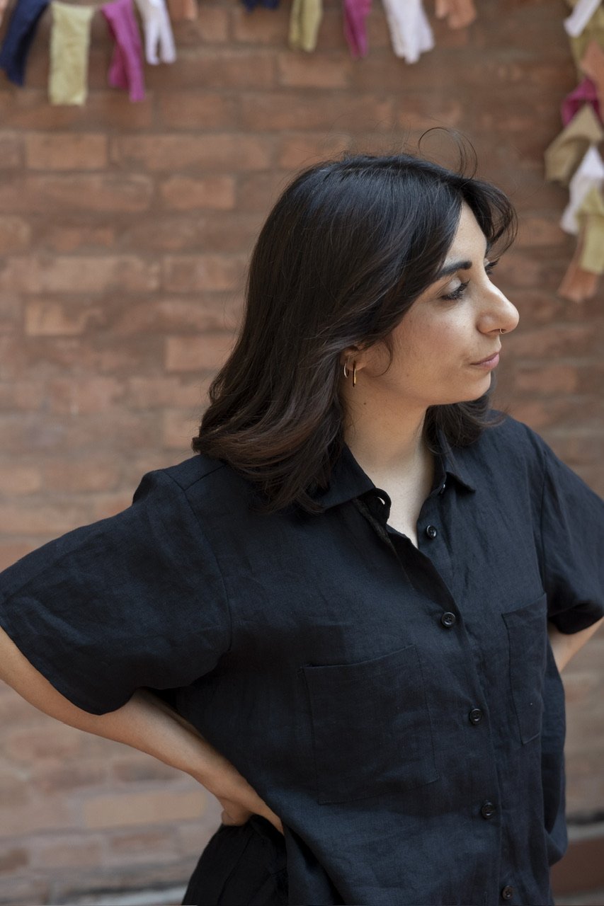 Image of CAMICIA NIMBUS LINO NERO