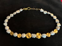 Image 2 of Large pearl and yellow gold necklace
