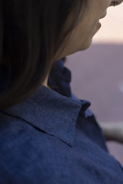 Image of CAMICIA NIMBUS LINO BLU