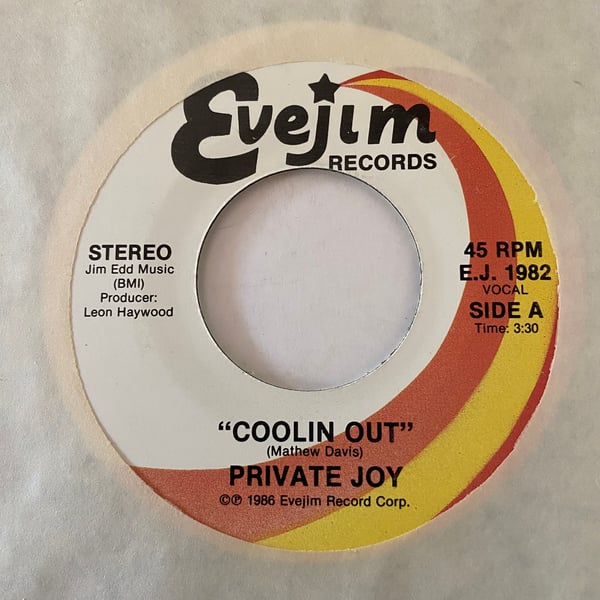 Image of Private Joy "Coolin Out" b/w Instrumental