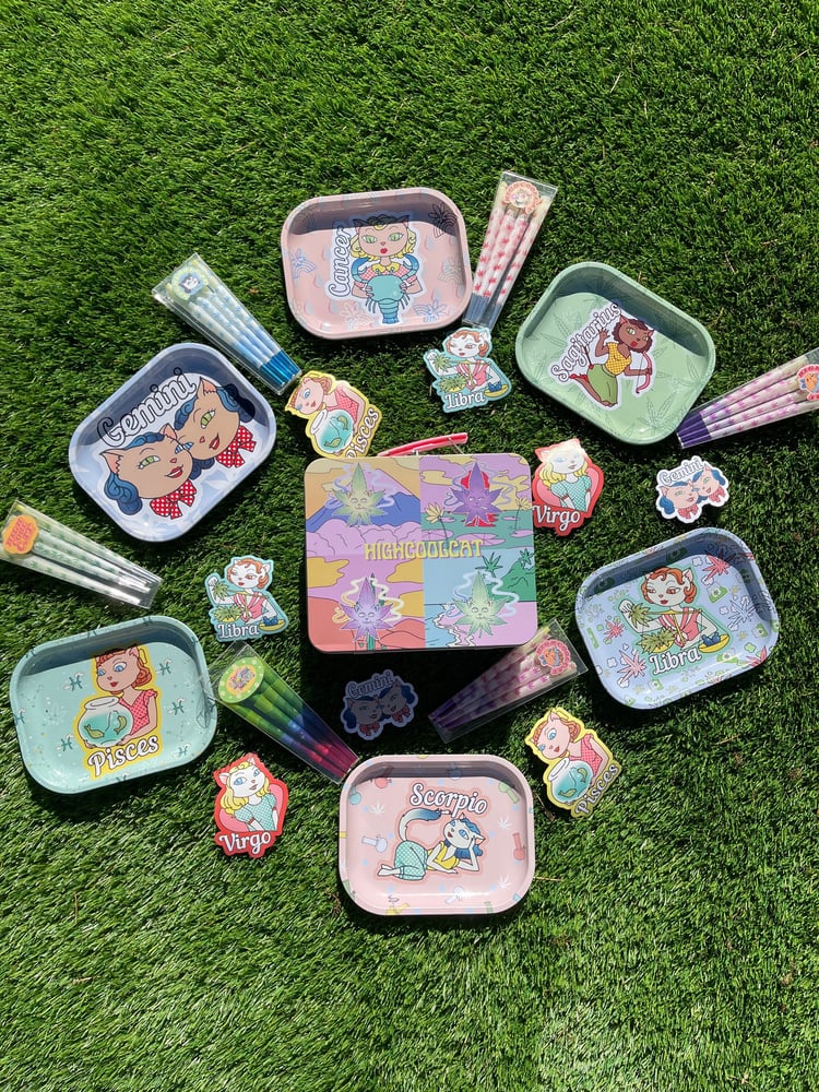 Image of Zodiac Tray - Smoke Rolling Tray - Cute Smoking RollingTray - Tobacco Rolling Tray - Rolling Tray...