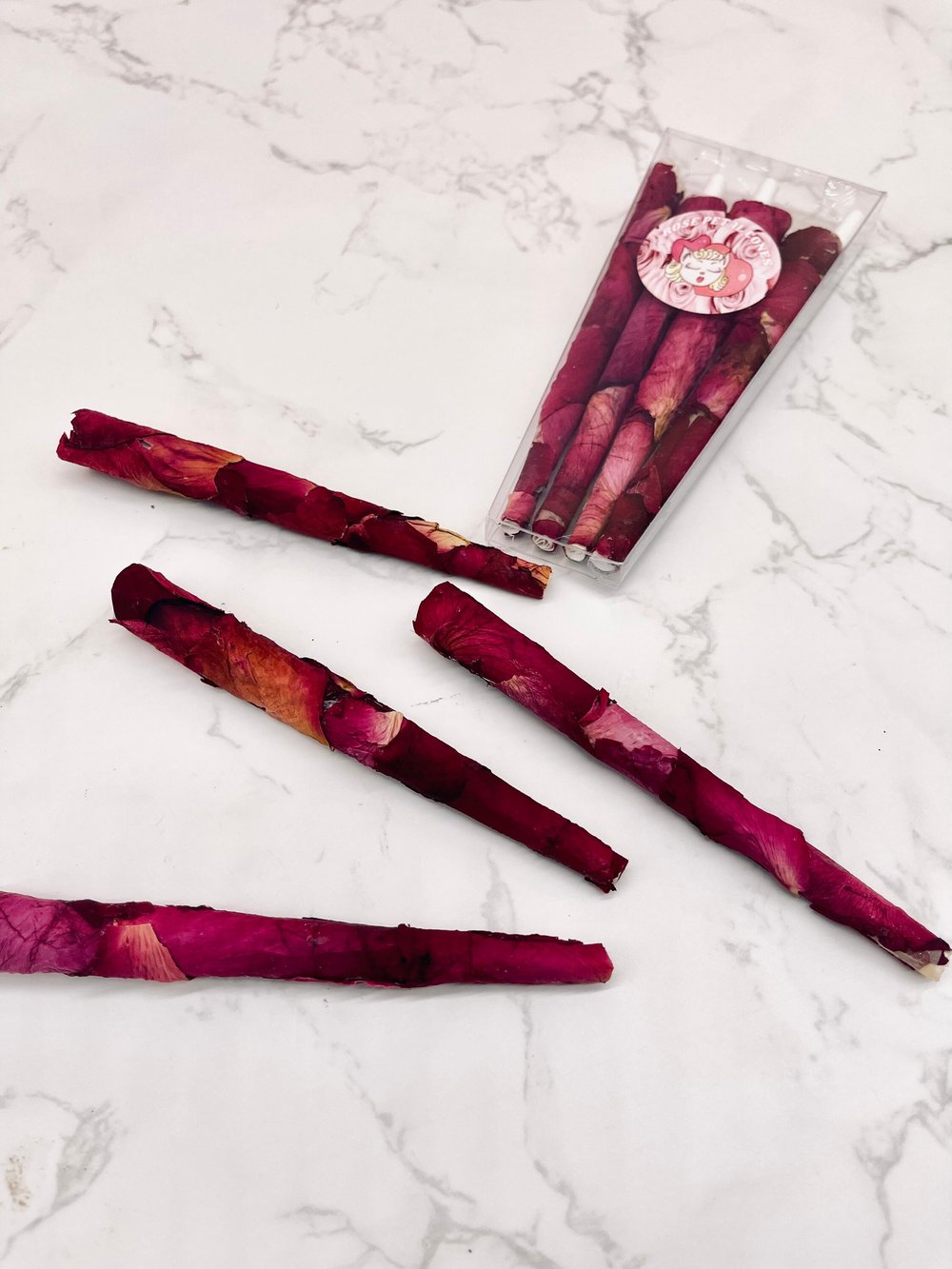 Image of Natural Rose Petal Cones – Decorative Floral Tubes (Empty, Unflavored- Gift Ideas