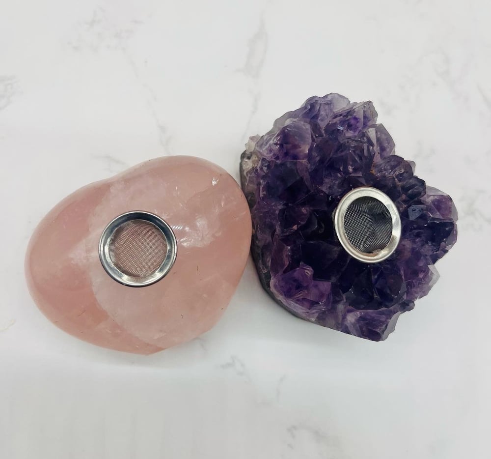 Image of Healing Crystals and Stones Gift Set / Home Cleansing Wellness Box : 7 Chakra tumbles, Pendulum, ...