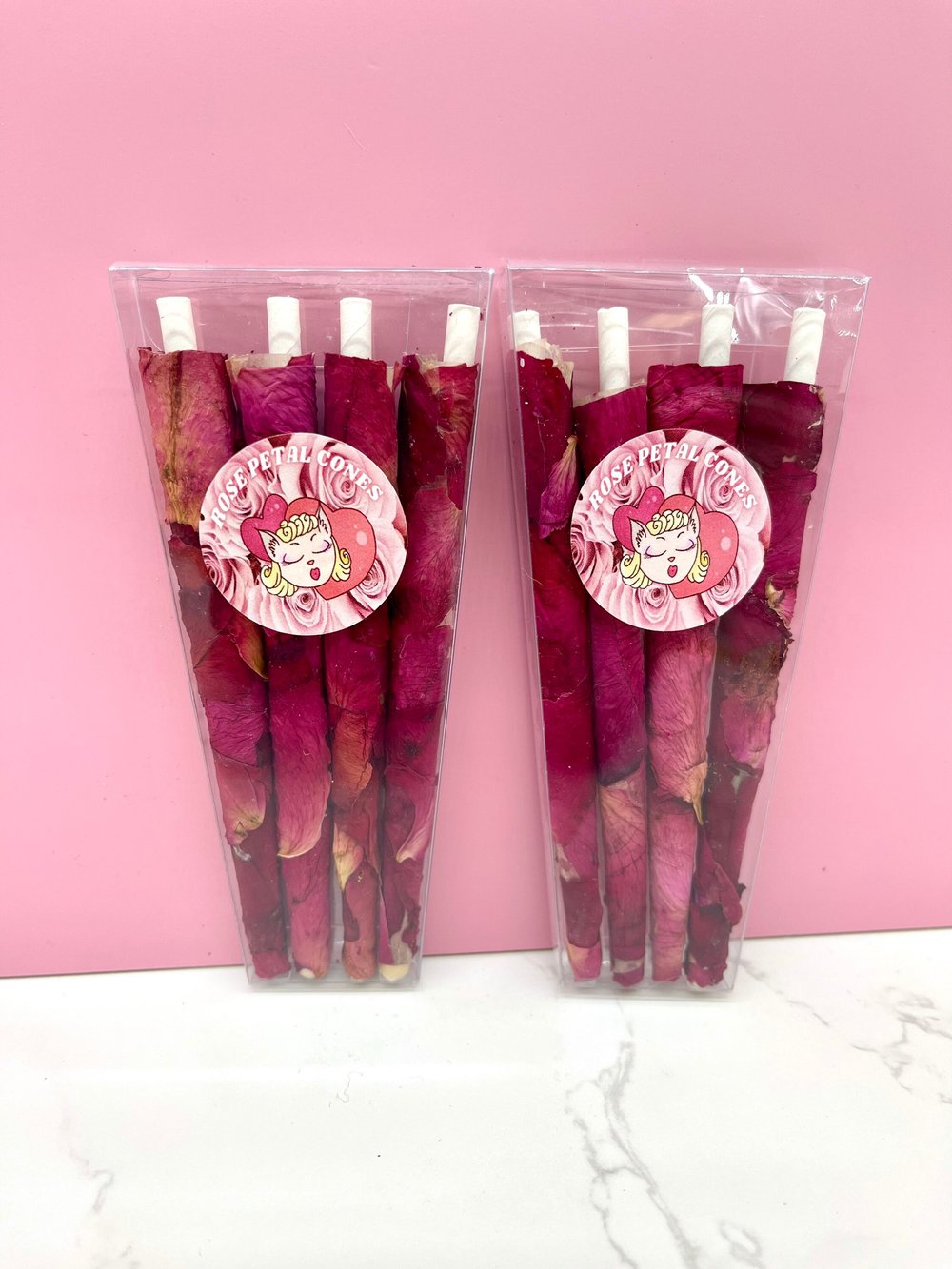 Image of Natural Rose Petal Cones – Decorative Floral Tubes (Empty, Unflavored- Gift Ideas