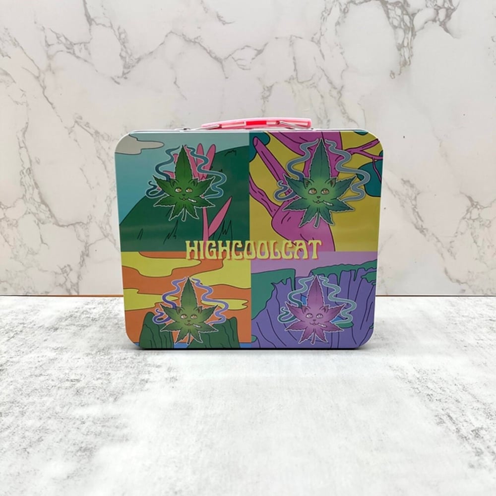 Image of HighCoolcat Stash lunchbox- Bags - Weed Lovers Smoking stash Bags - Cute Small Stash Bags - Stash...