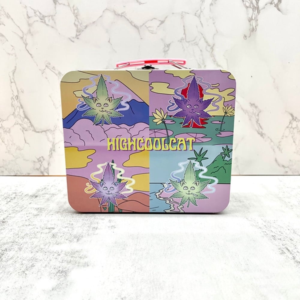 Image of HighCoolcat Stash lunchbox- Bags - Weed Lovers Smoking stash Bags - Cute Small Stash Bags - Stash...