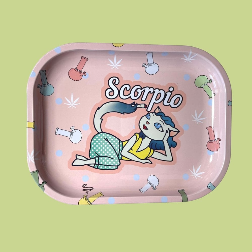 Image of Zodiac Tray - Smoke Rolling Tray - Cute Smoking RollingTray - Tobacco Rolling Tray - Rolling Tray...