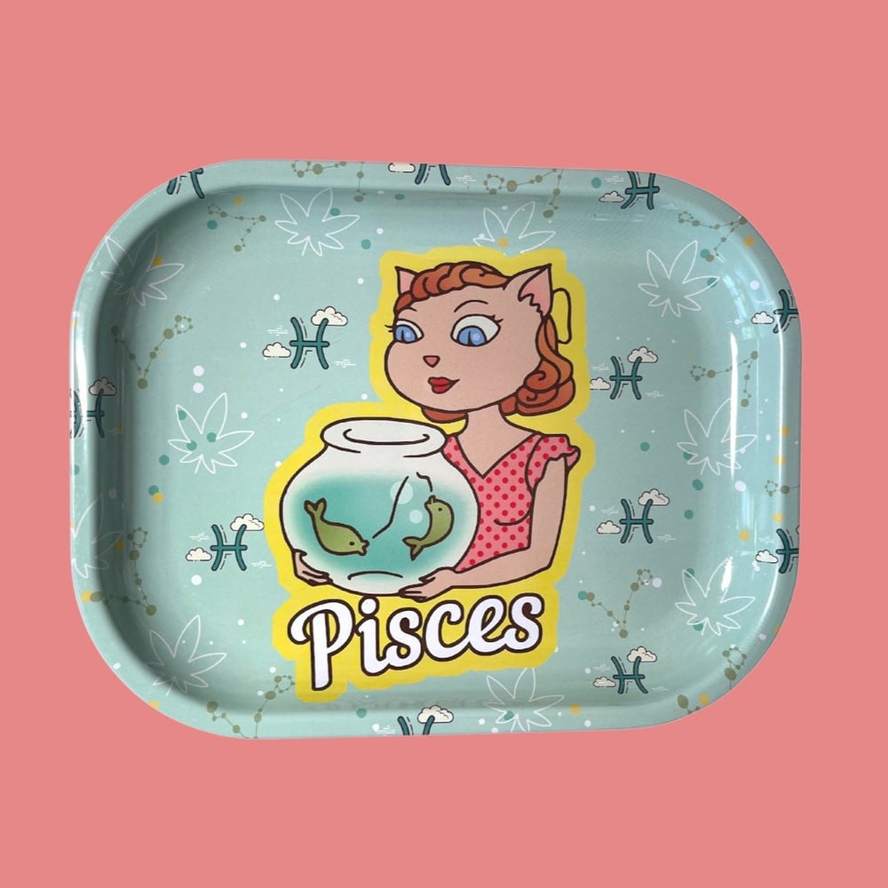 Image of Zodiac Tray - Smoke Rolling Tray - Cute Smoking RollingTray - Tobacco Rolling Tray - Rolling Tray...